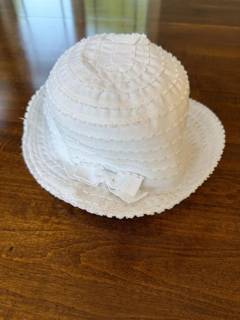 Janie and Jack White Textured Sun Hat